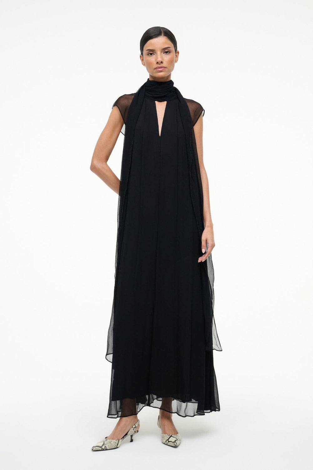 CAMILLA MAXI DRESS BLACK - STAUD online