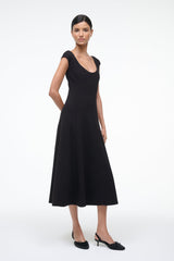 CHARLOTTE DRESS BLACK - STAUD sale