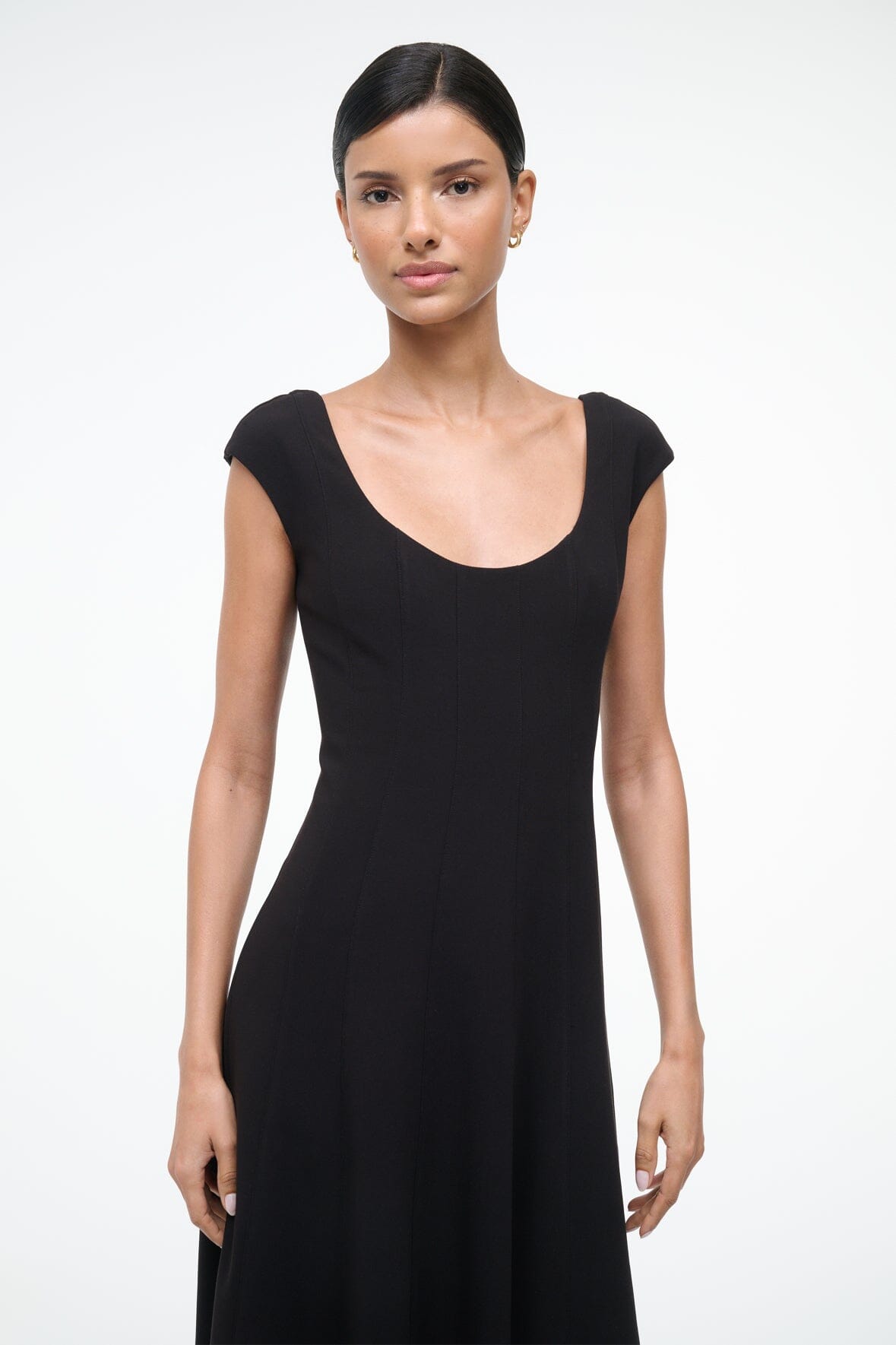 CHARLOTTE DRESS BLACK - STAUD sale