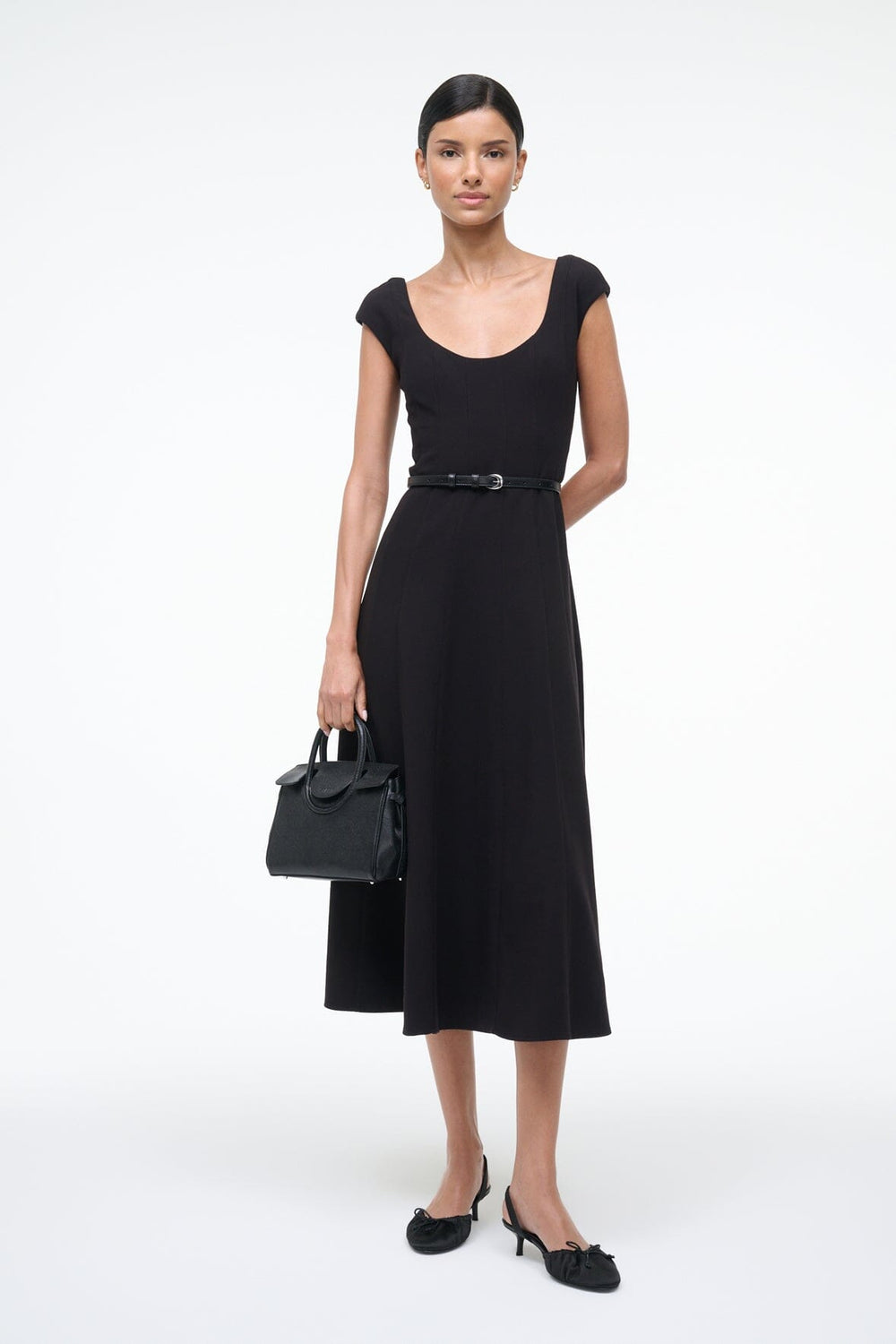 CHARLOTTE DRESS BLACK - STAUD sale