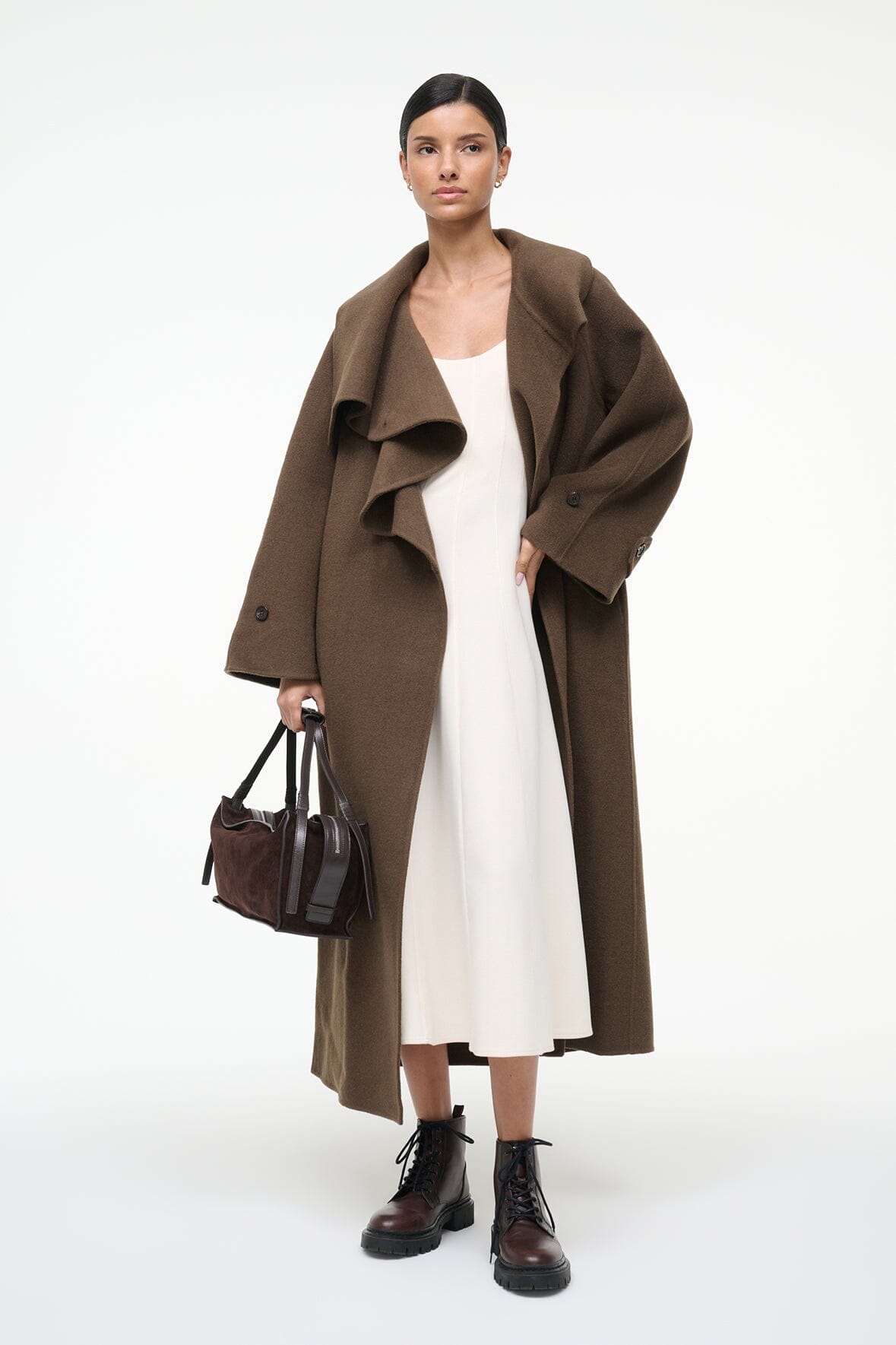 CHARLOTTE DRESS ECRU - STAUD sale