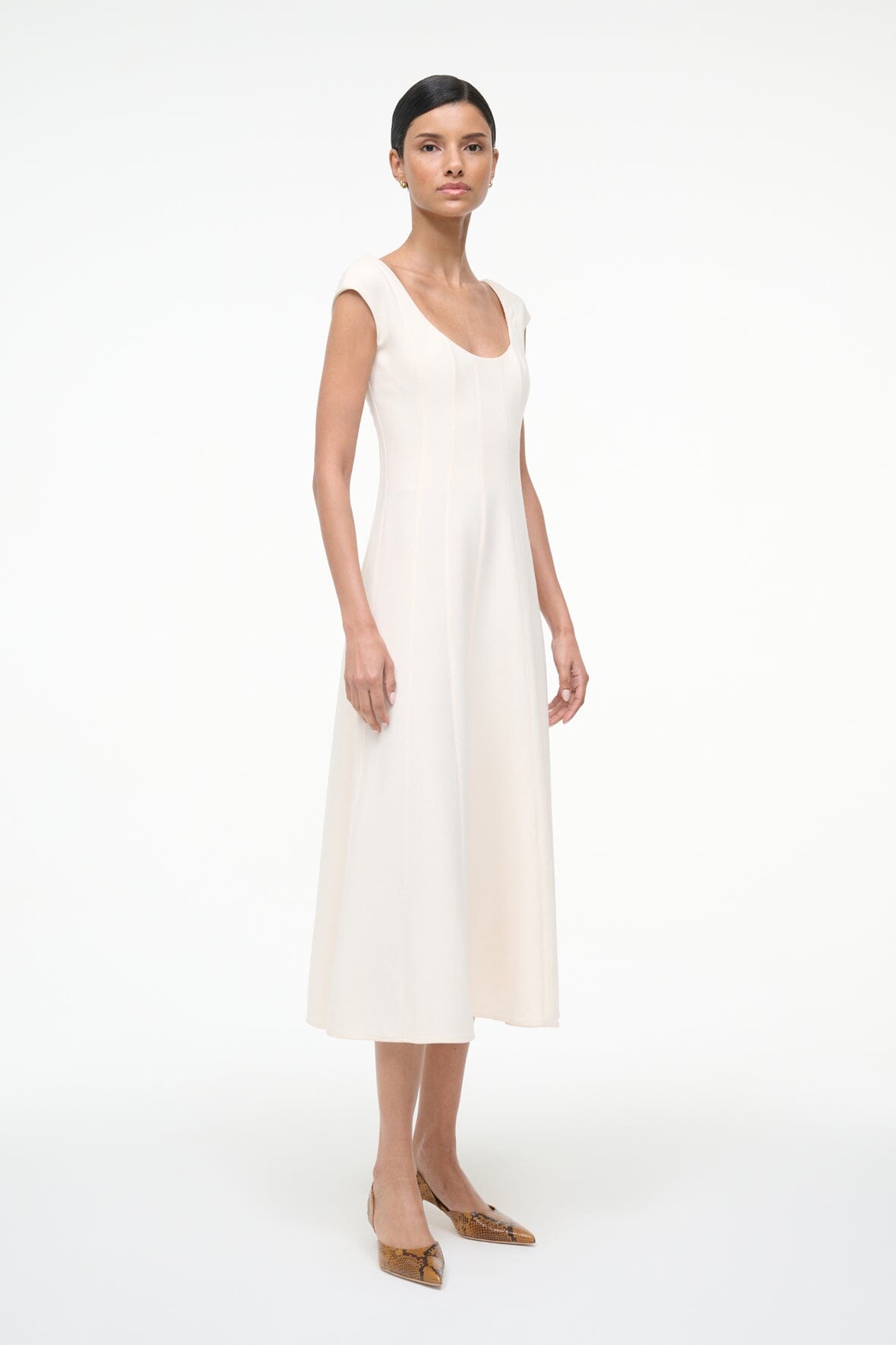 CHARLOTTE DRESS ECRU - STAUD sale