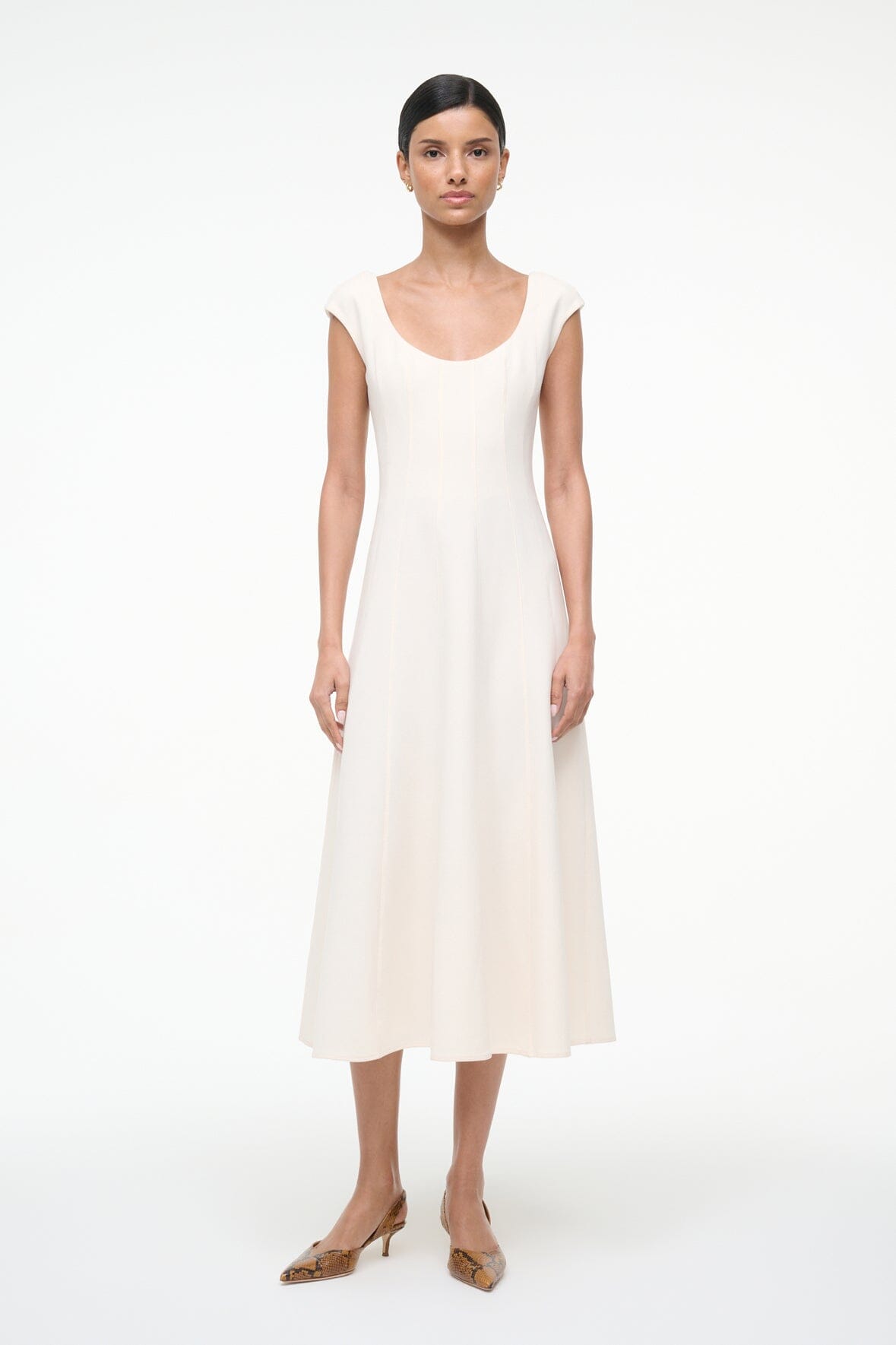 CHARLOTTE DRESS ECRU - STAUD sale