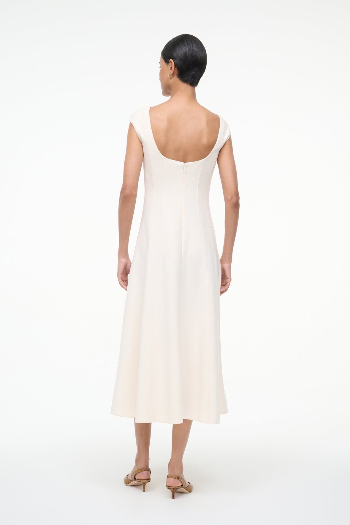 CHARLOTTE DRESS ECRU - STAUD sale