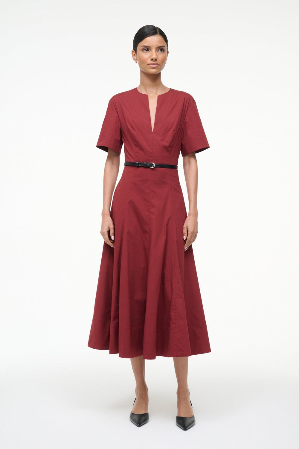 FRANCES DRESS SANGRIA - STAUD for sale