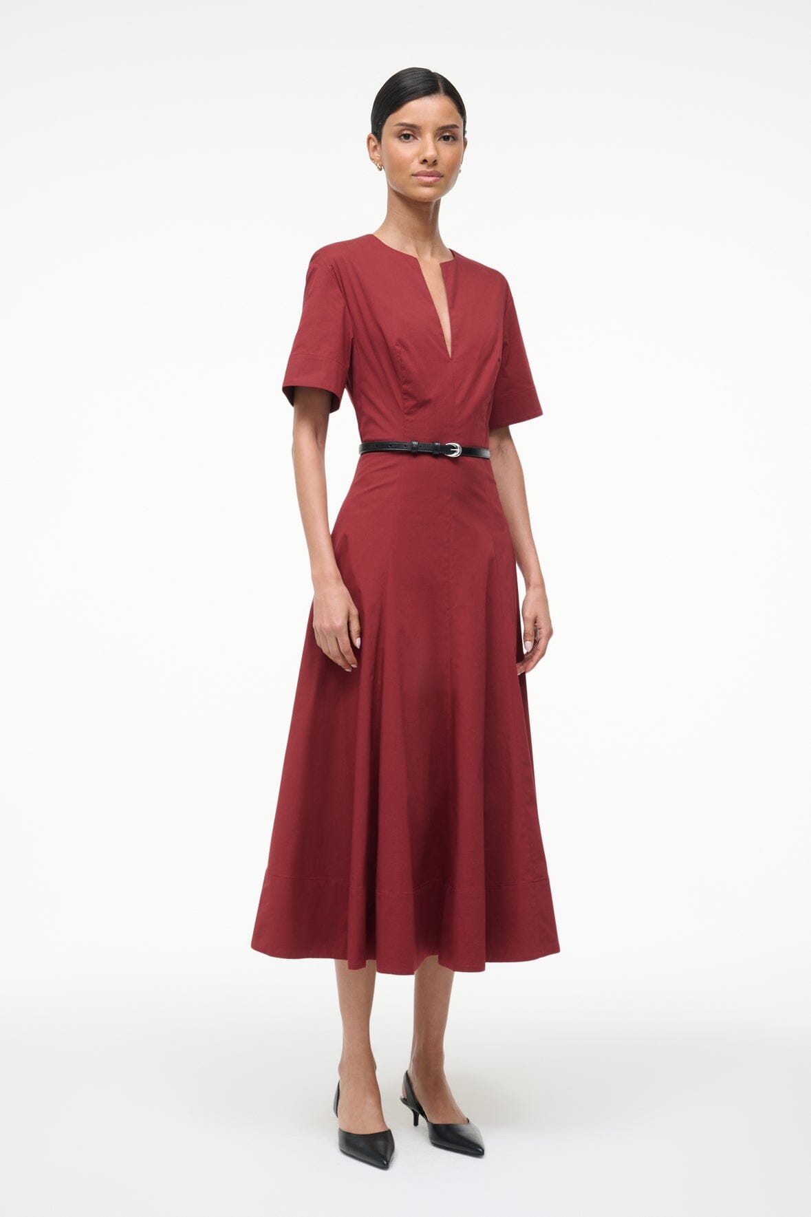 FRANCES DRESS SANGRIA - STAUD for sale