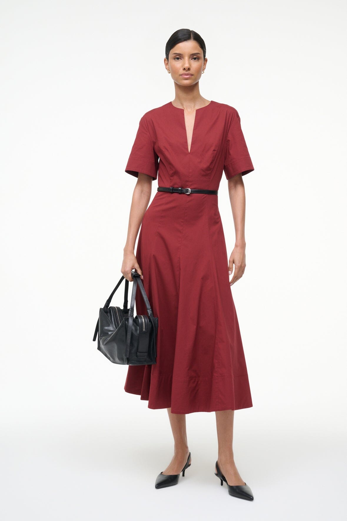 FRANCES DRESS SANGRIA - STAUD for sale
