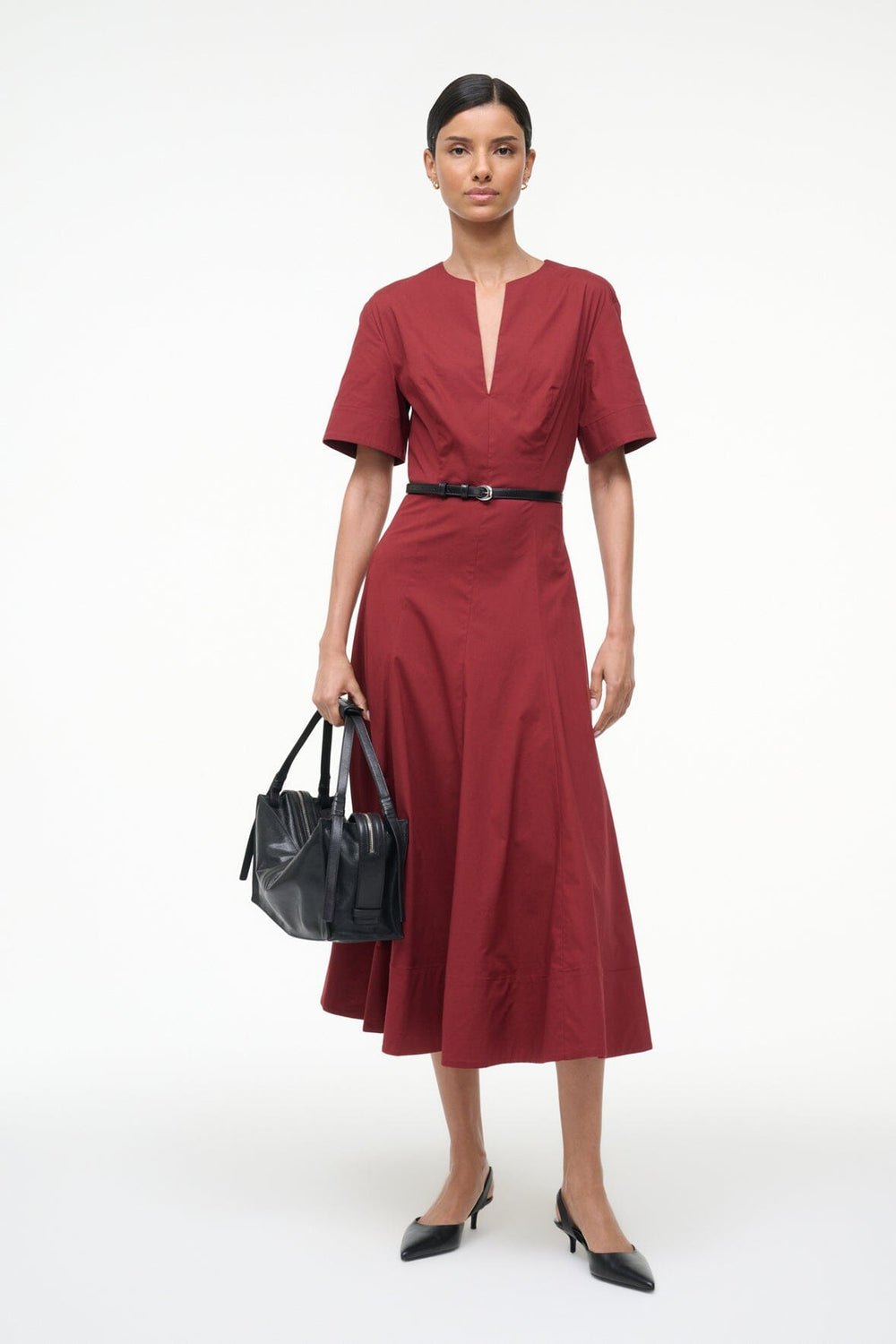 FRANCES DRESS SANGRIA - STAUD for sale