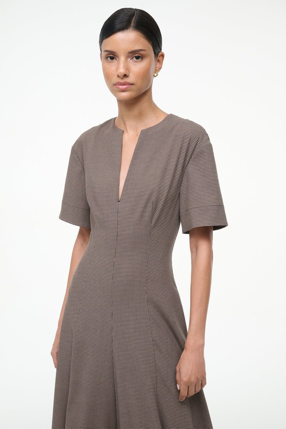 FRANCES DRESS HOUNDSTOOTH - STAUD outlet