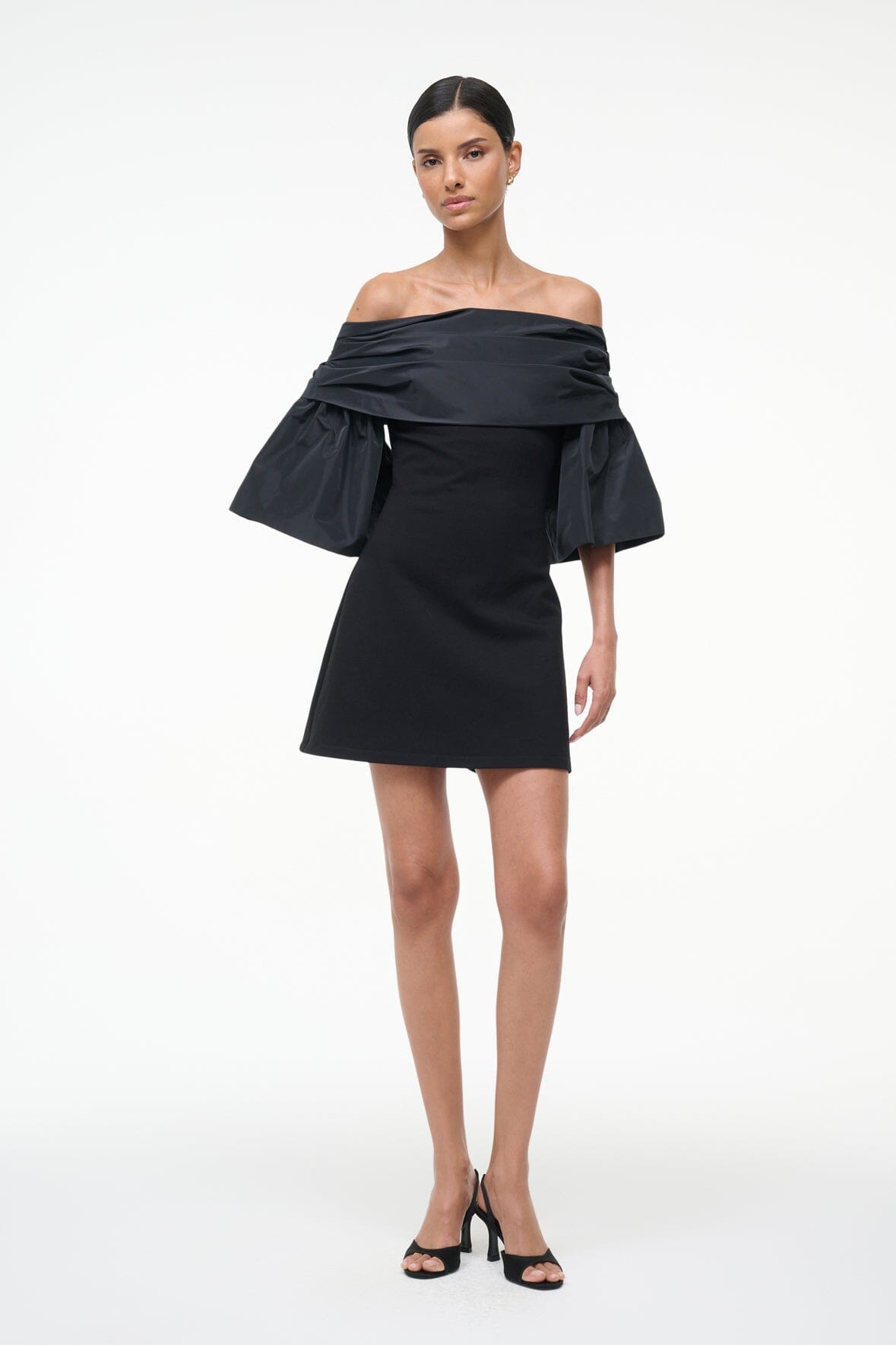 HARPER DRESS BLACK - STAUD sale