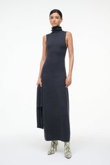 CANAL MIDI DRESS CHARCOAL - STAUD online
