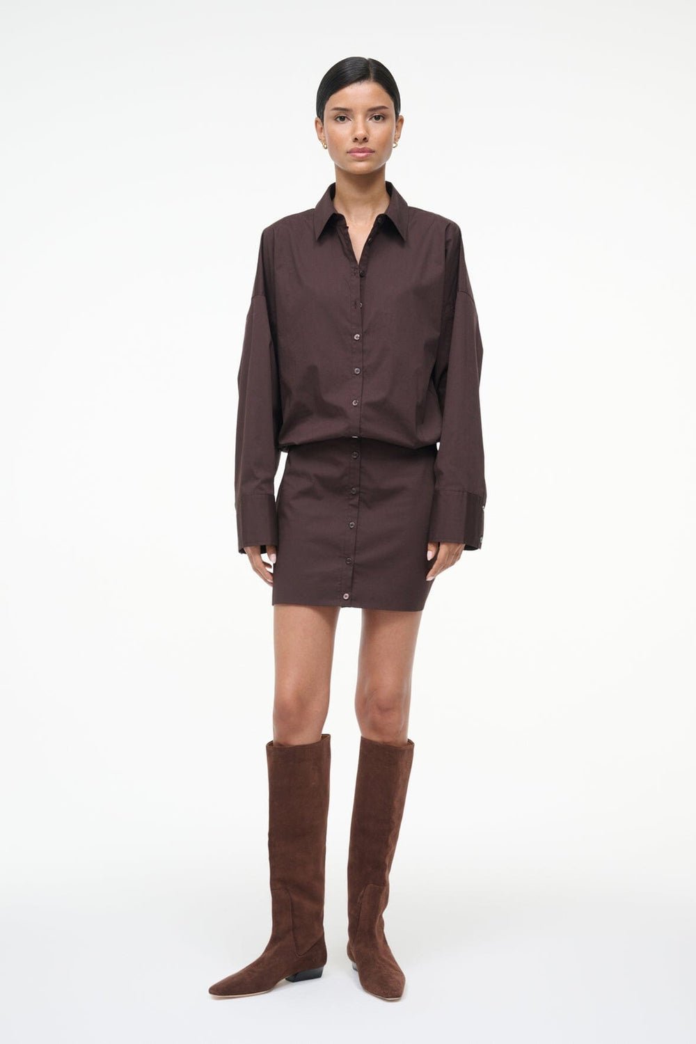 CYNTHIA DRESS EARTH - STAUD US