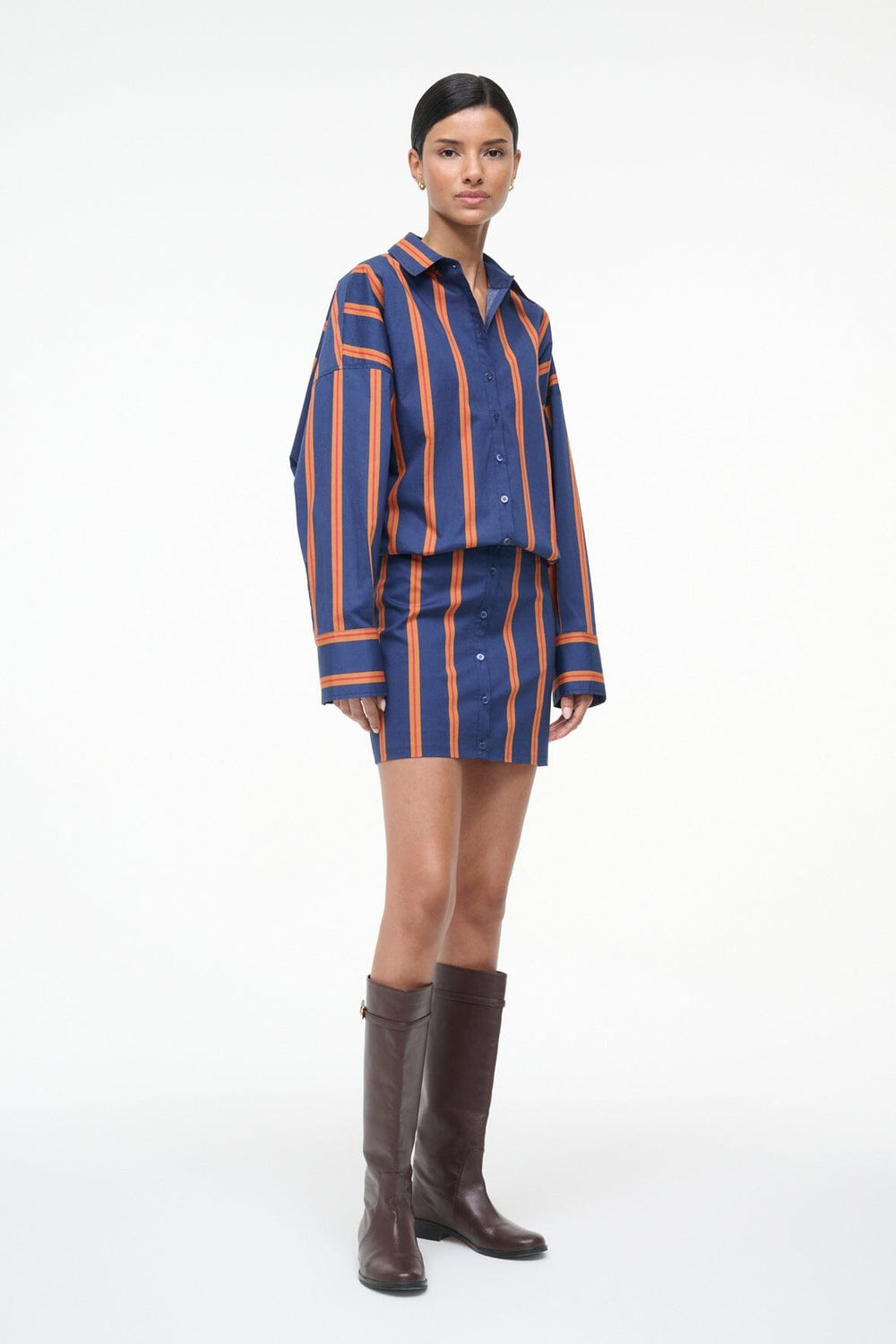 CYNTHIA DRESS RAILROAD STRIPE - STAUD near me