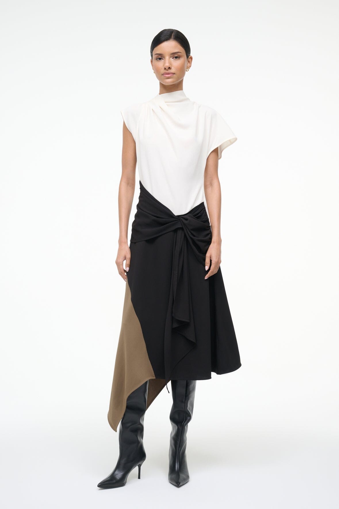 DAVINA DRESS BLACK MULTI - STAUD online