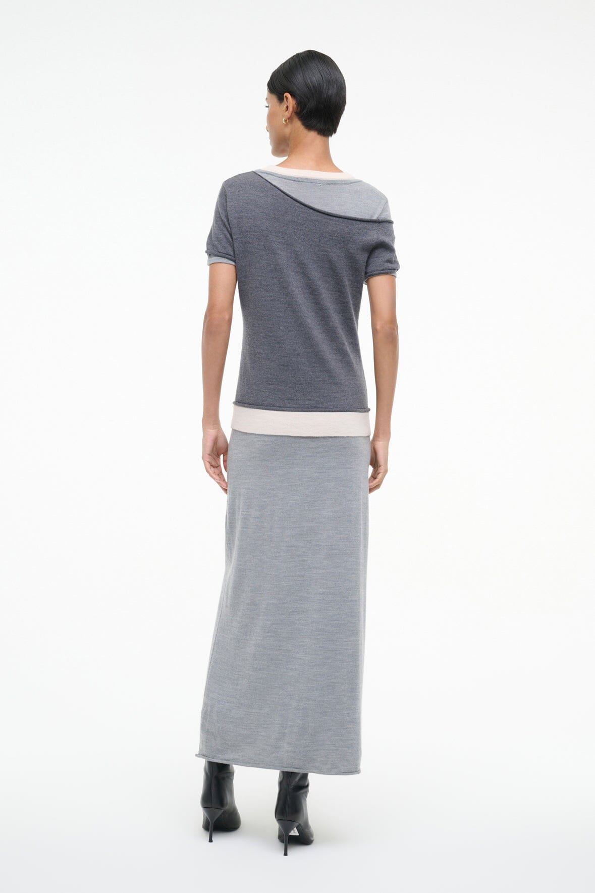 LYRIC DRESS HEATHER GREY MULTI - STAUD sale