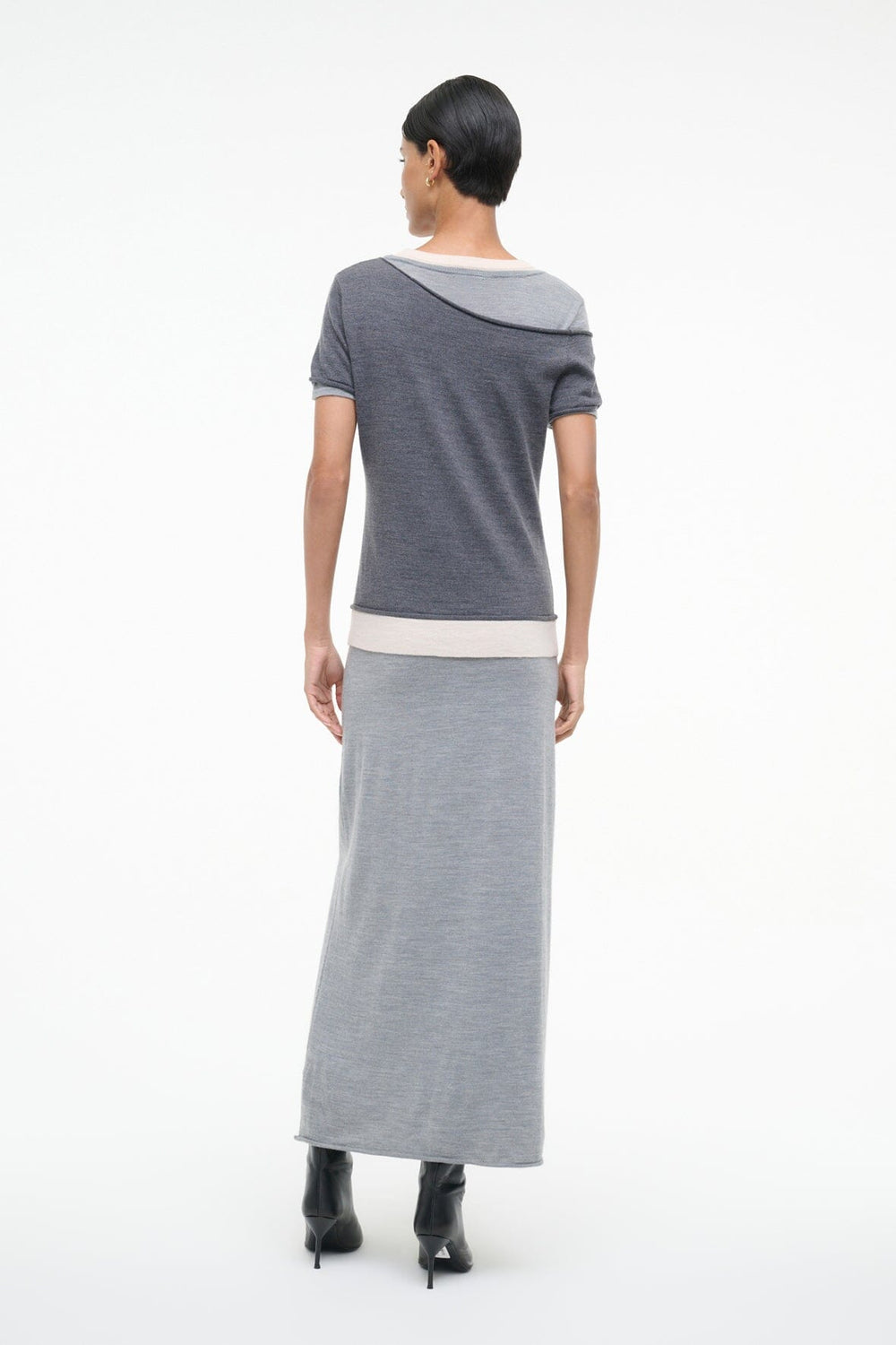 LYRIC DRESS HEATHER GREY MULTI - STAUD sale