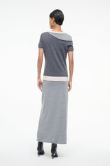 LYRIC DRESS HEATHER GREY MULTI - STAUD sale