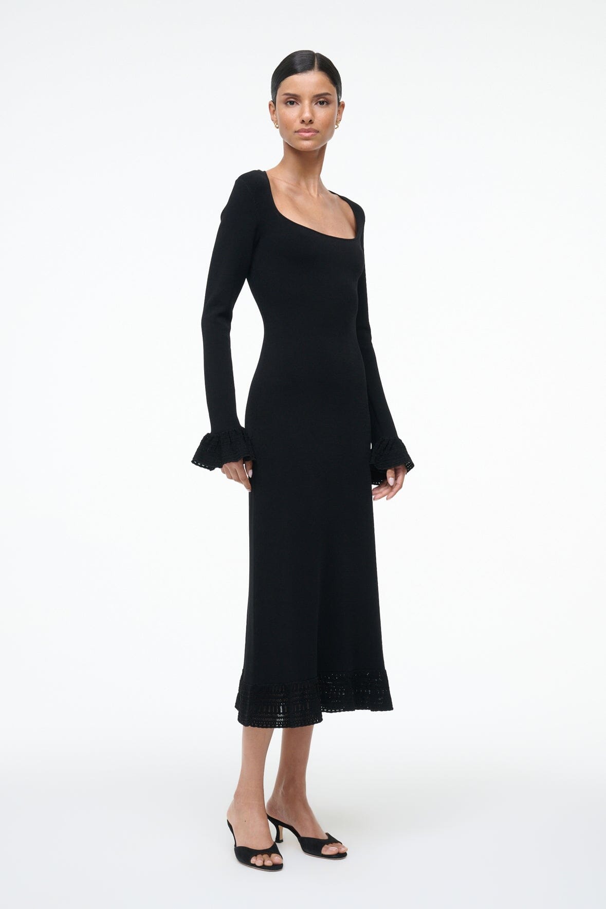 SHELLEY DRESS BLACK - STAUD sale