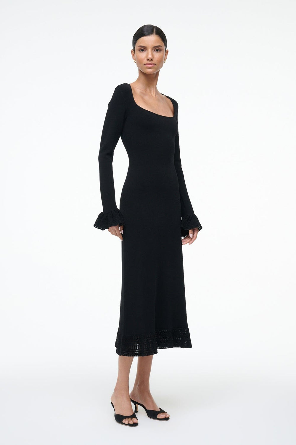 SHELLEY DRESS BLACK - STAUD sale