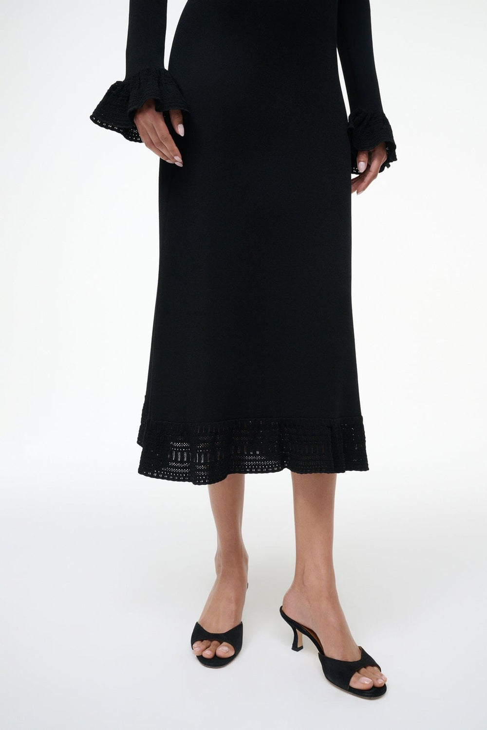SHELLEY DRESS BLACK - STAUD sale