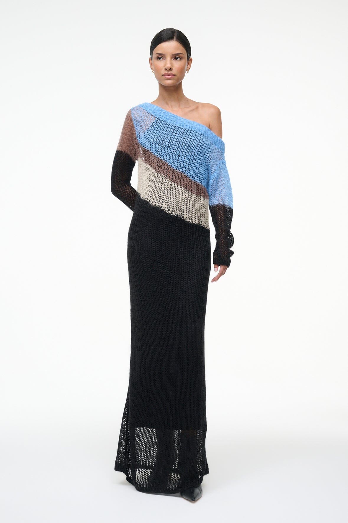 TESSA DRESS COUNTRY BLUE MULTI - STAUD US