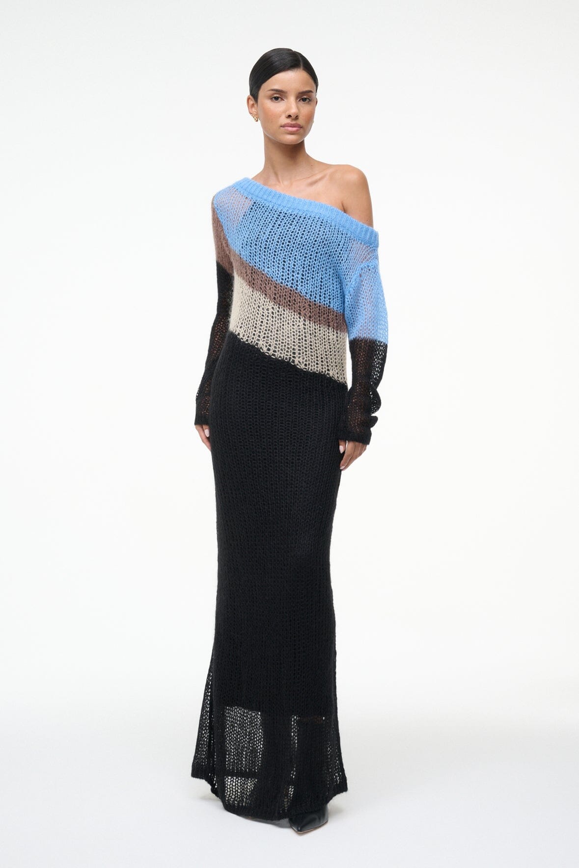 TESSA DRESS COUNTRY BLUE MULTI - STAUD US