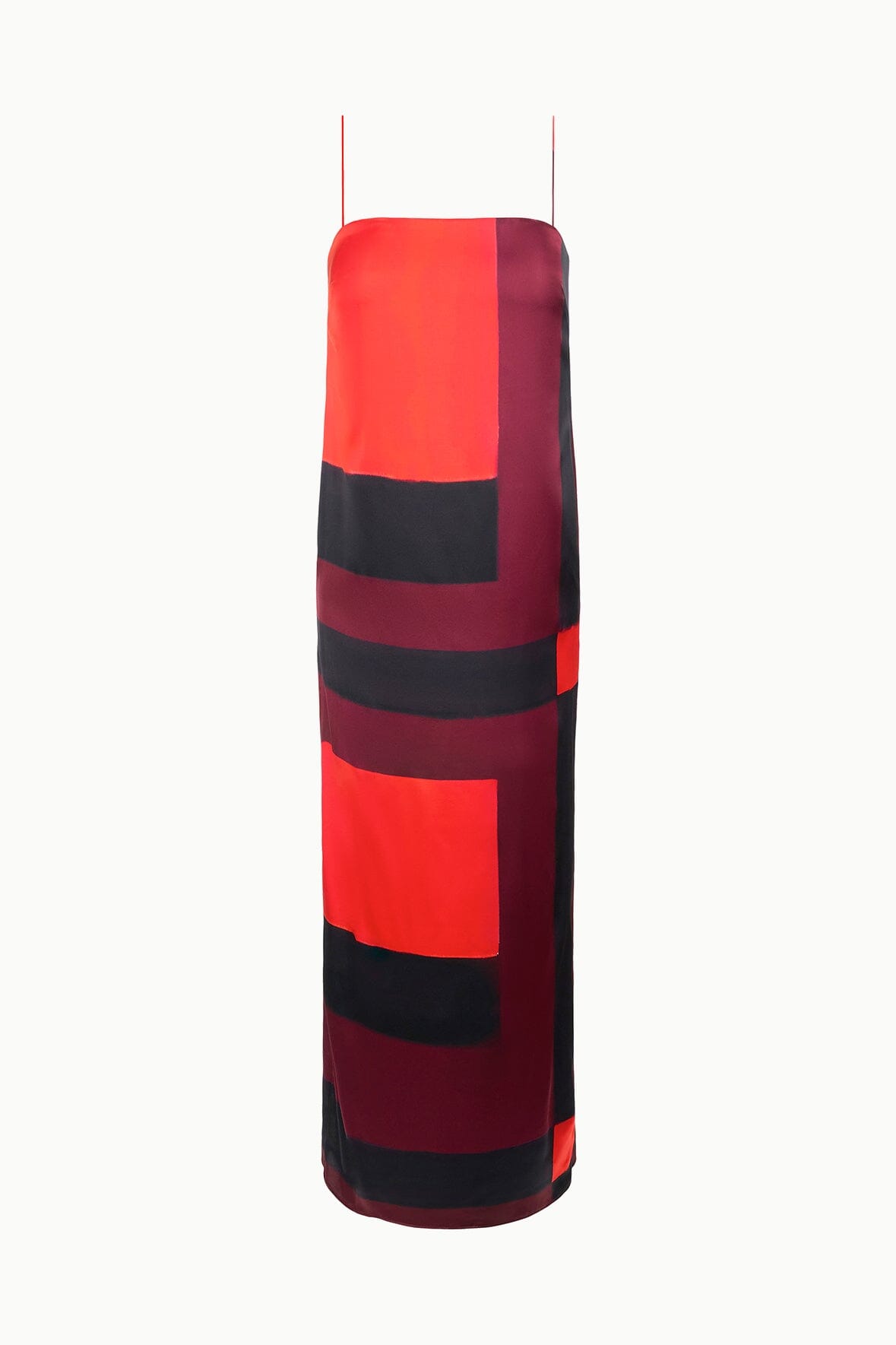 MAE SILK DRESS RUBY PRISM - STAUD US