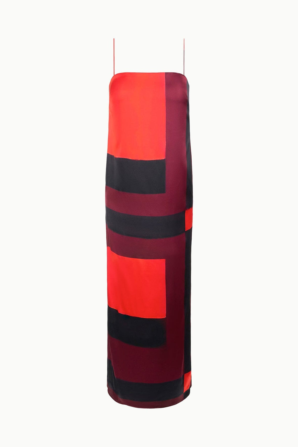MAE SILK DRESS RUBY PRISM - STAUD US