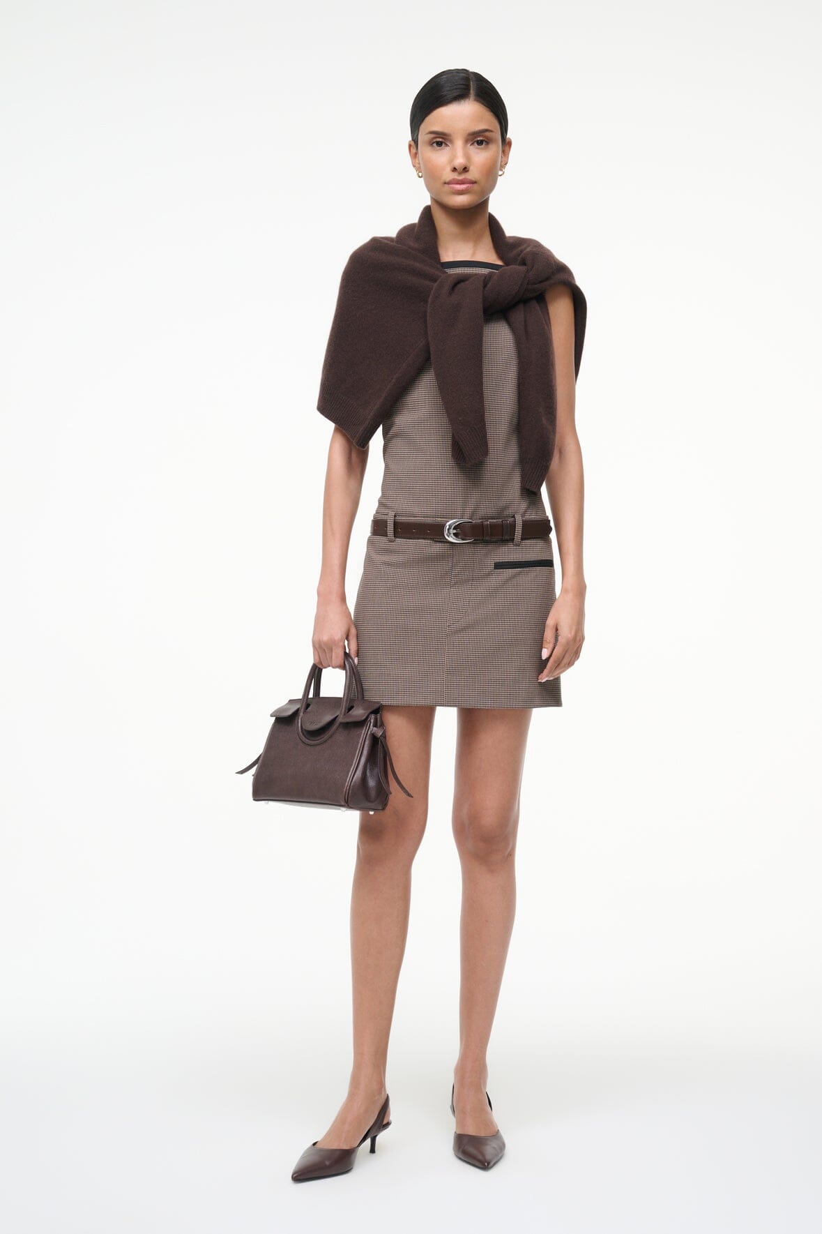 SKYLA DRESS HOUNDSTOOTH - STAUD near me