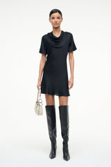 IRIS SILK DRESS BLACK - STAUD near me