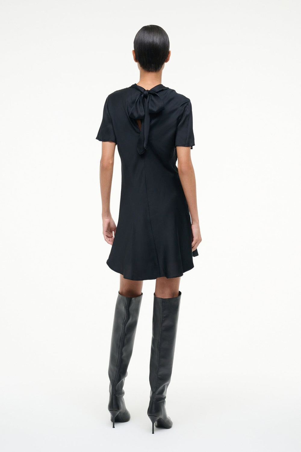 IRIS SILK DRESS BLACK - STAUD near me