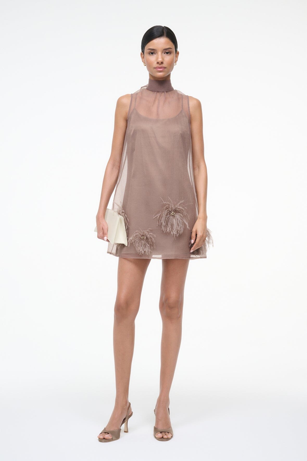 ALBEE MINI DRESS TRUFFLE - STAUD sale