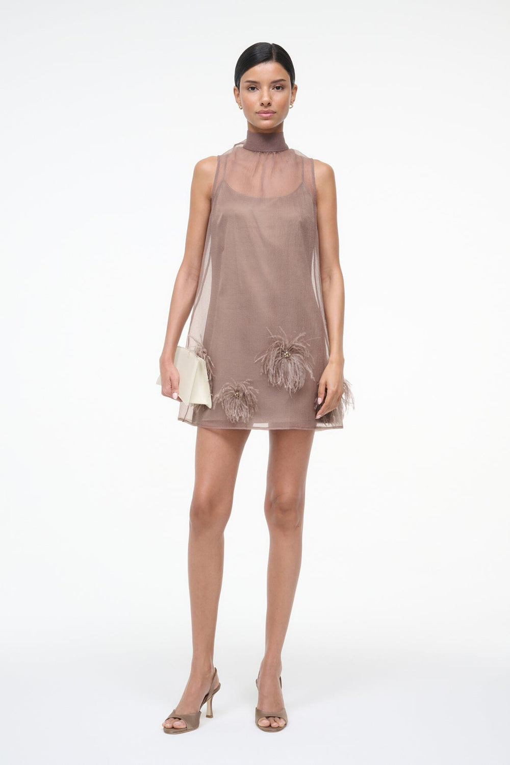 ALBEE MINI DRESS TRUFFLE - STAUD sale