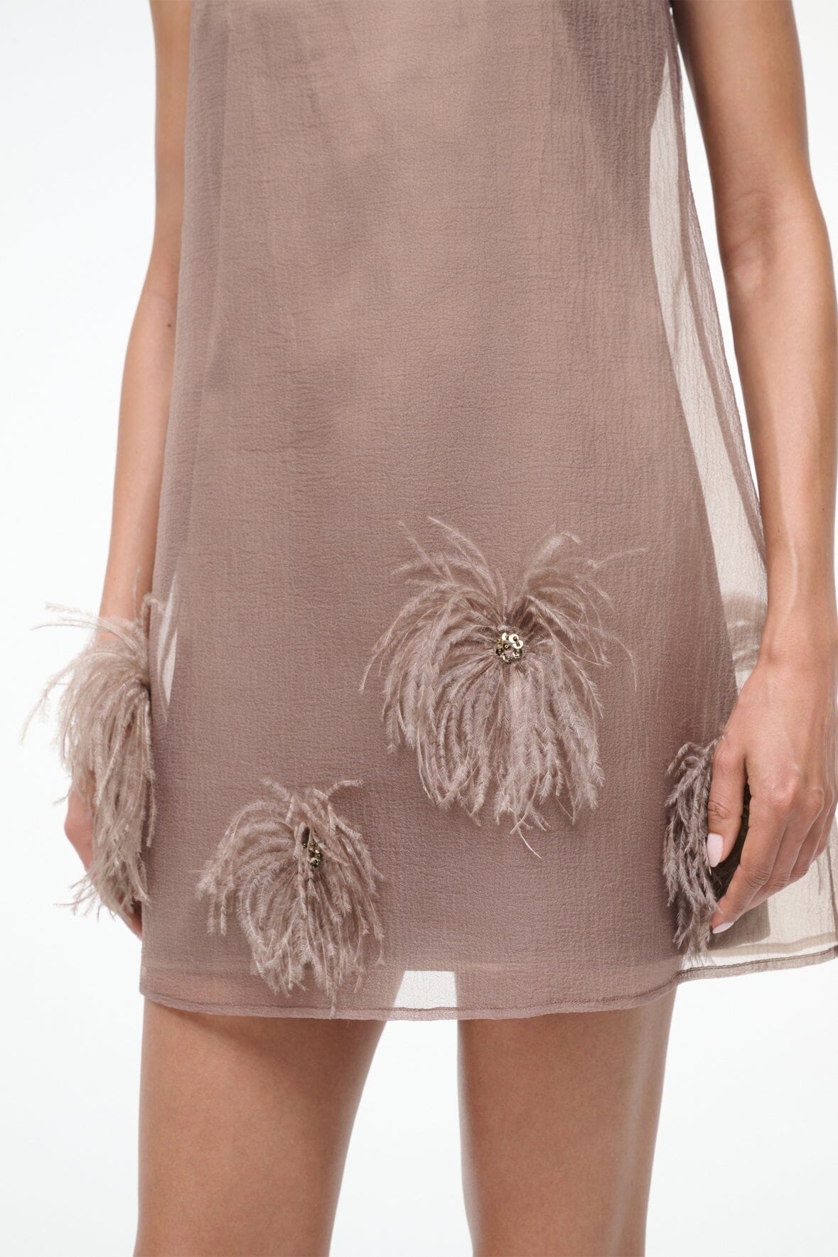 ALBEE MINI DRESS TRUFFLE - STAUD sale