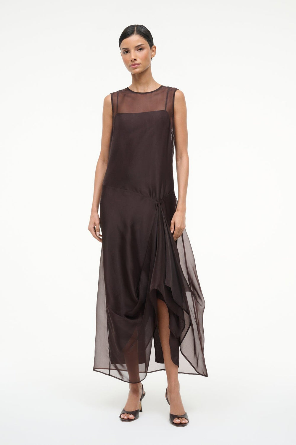 VIOLA DRESS EARTH - STAUD sale