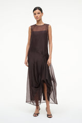 VIOLA DRESS EARTH - STAUD sale