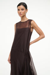 VIOLA DRESS EARTH - STAUD sale