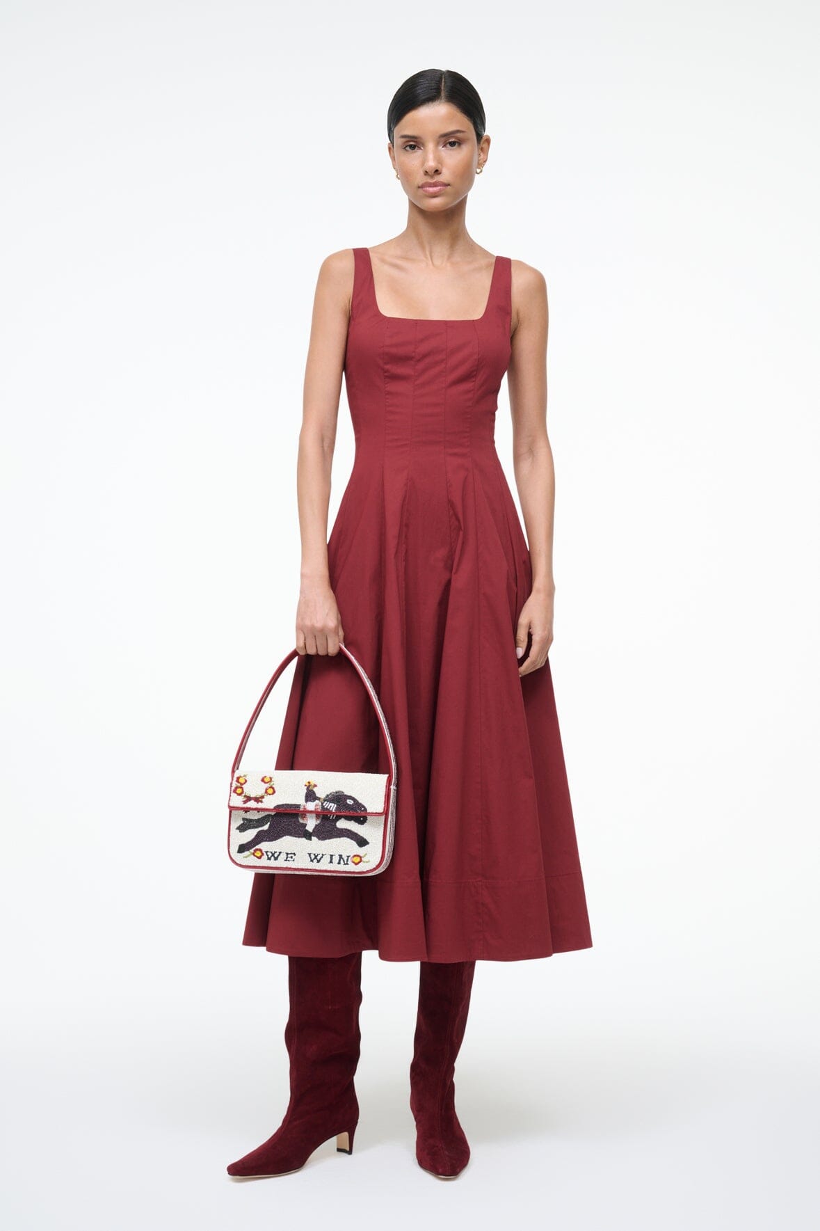 WELLS DRESS SANGRIA - STAUD sale
