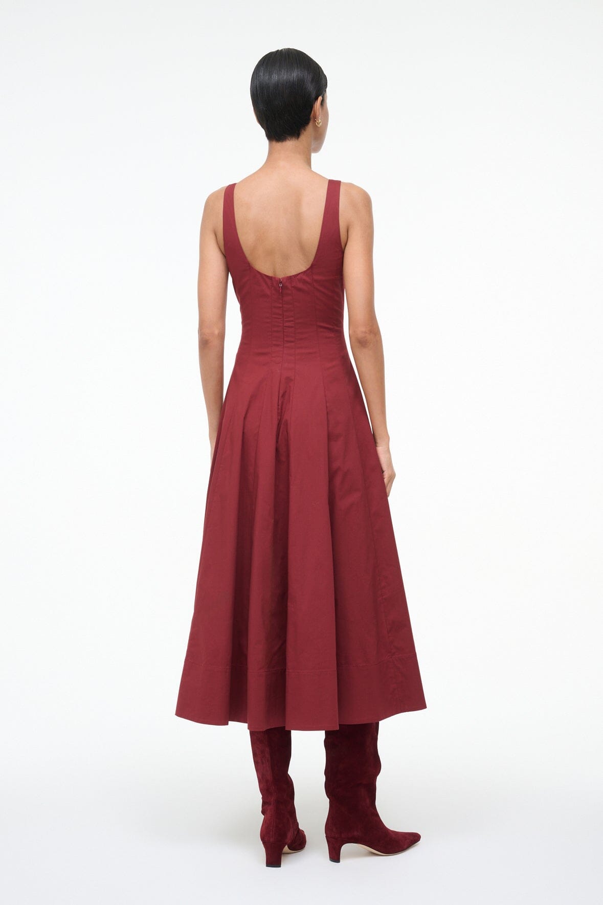 WELLS DRESS SANGRIA - STAUD sale