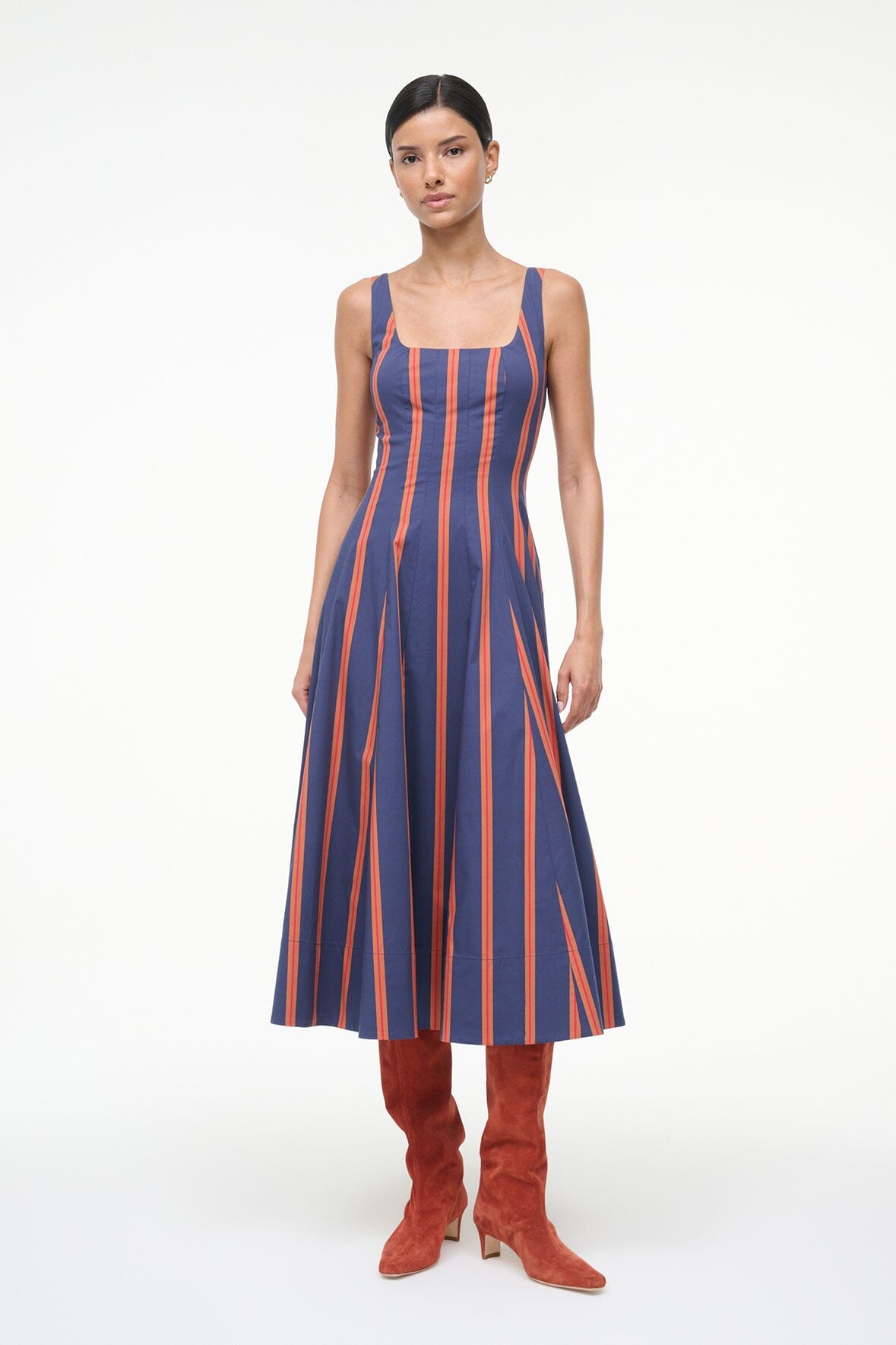 WELLS DRESS RAILROAD STRIPE - STAUD outlet