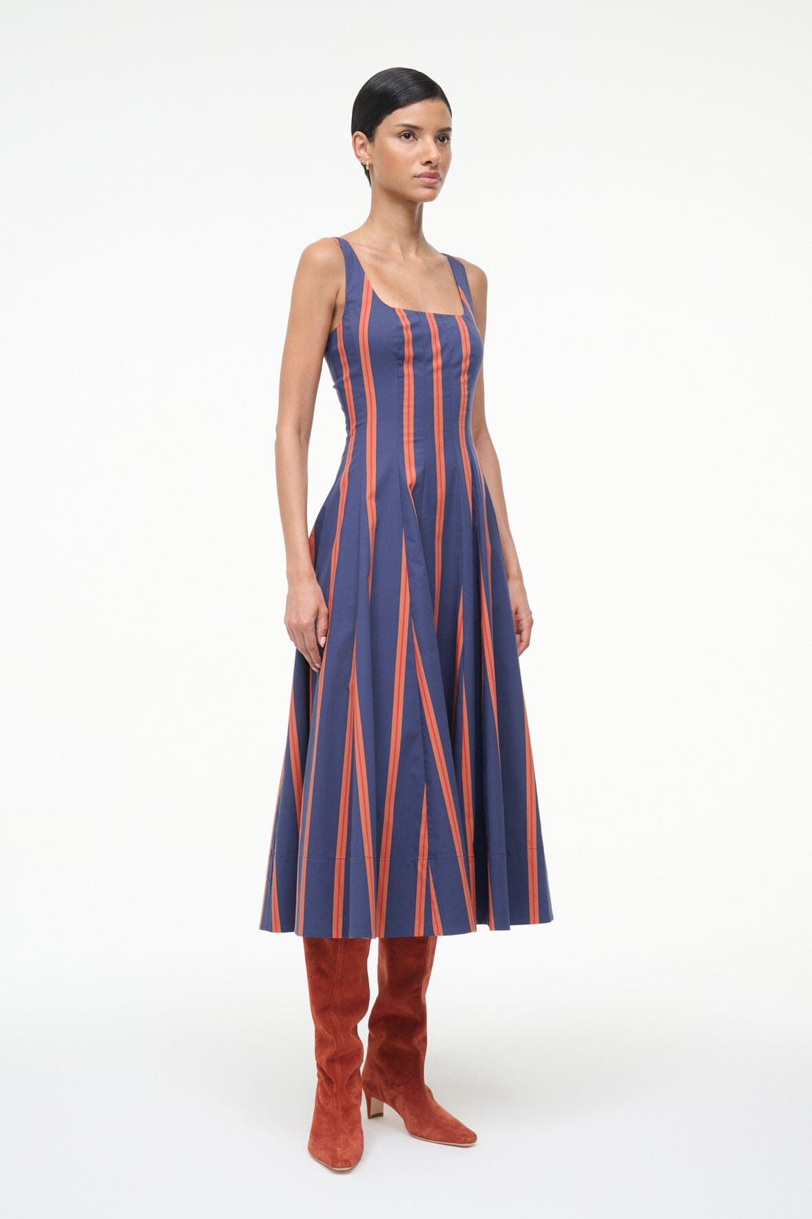 WELLS DRESS RAILROAD STRIPE - STAUD outlet