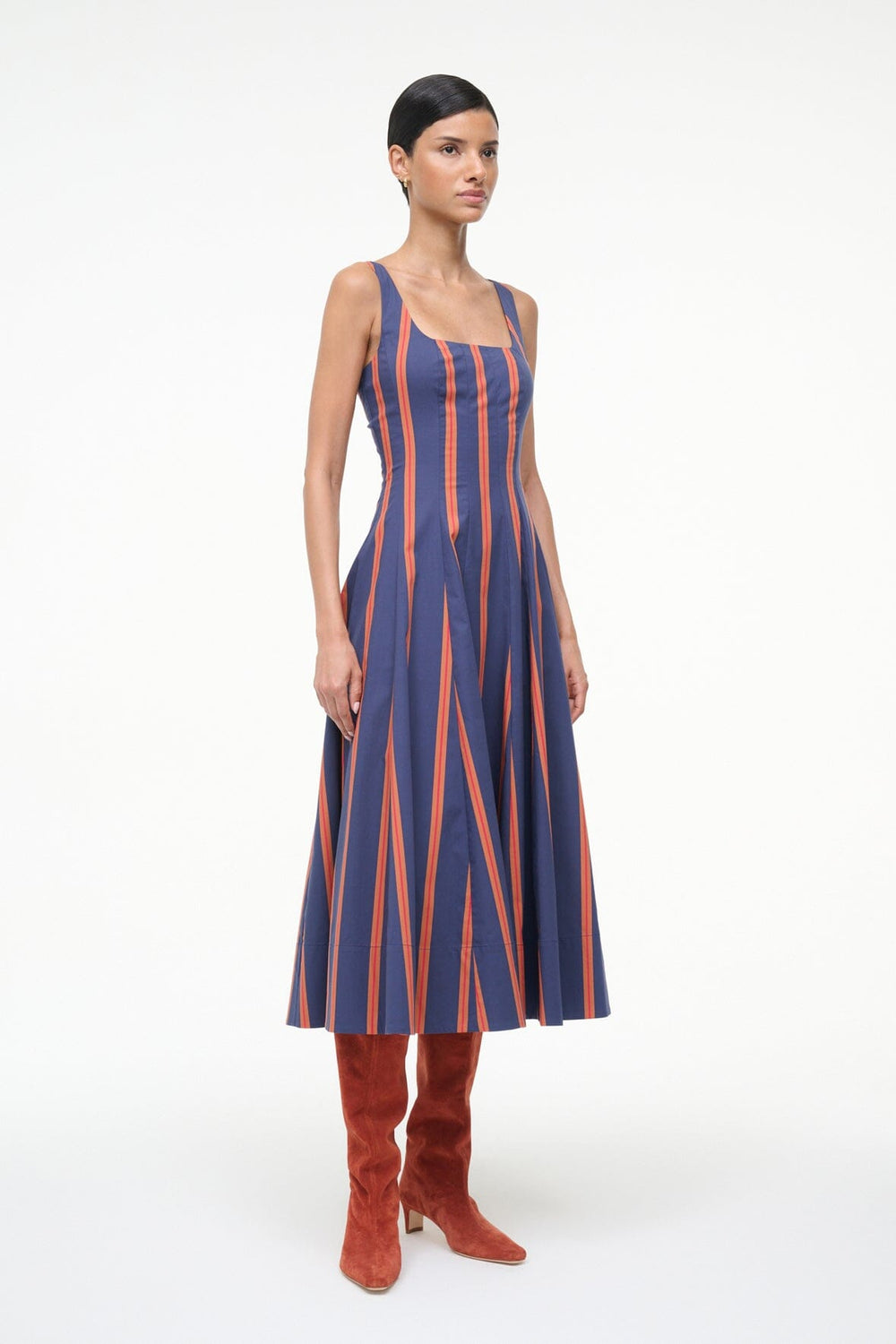 WELLS DRESS RAILROAD STRIPE - STAUD outlet