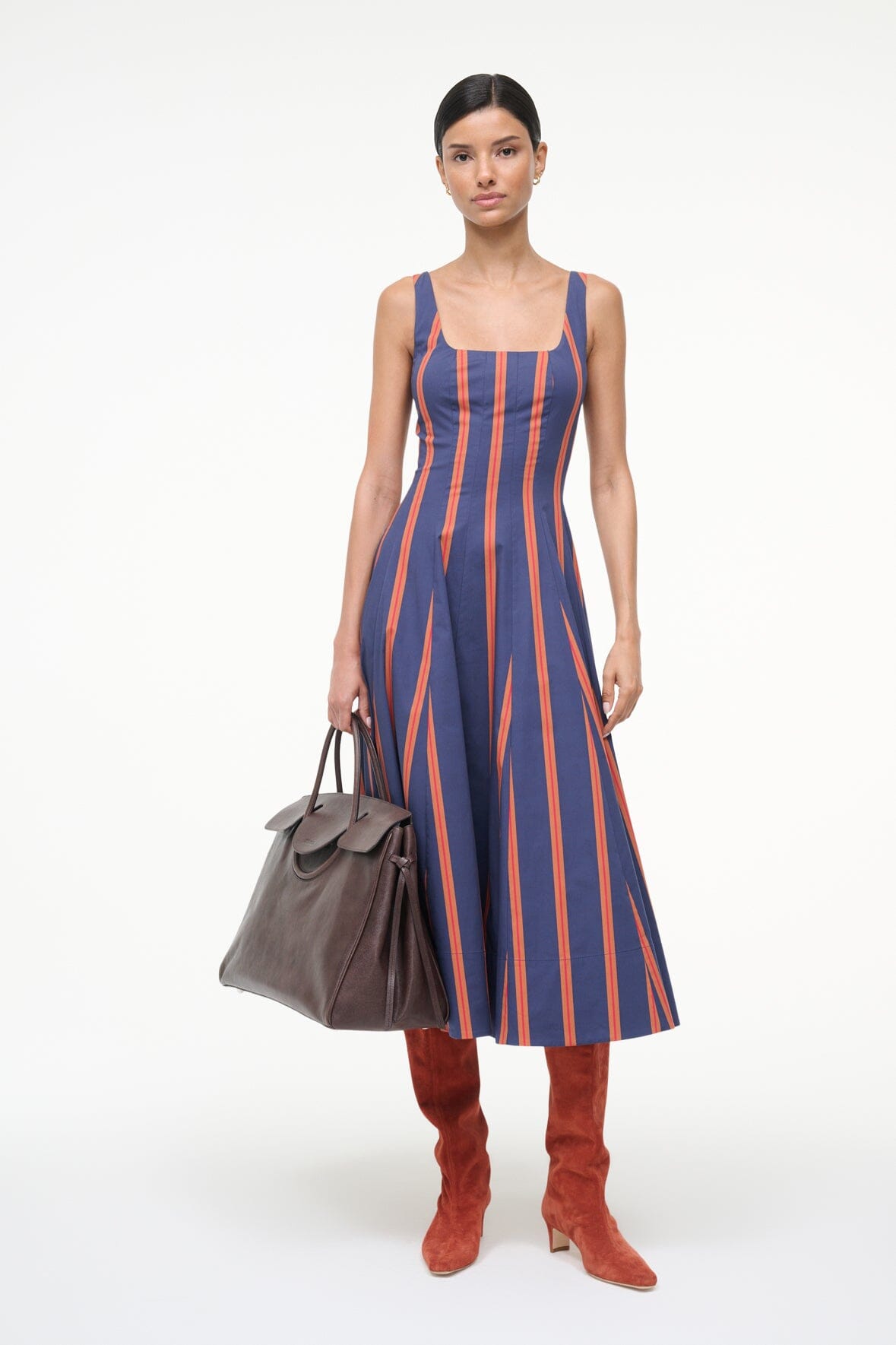 WELLS DRESS RAILROAD STRIPE - STAUD outlet