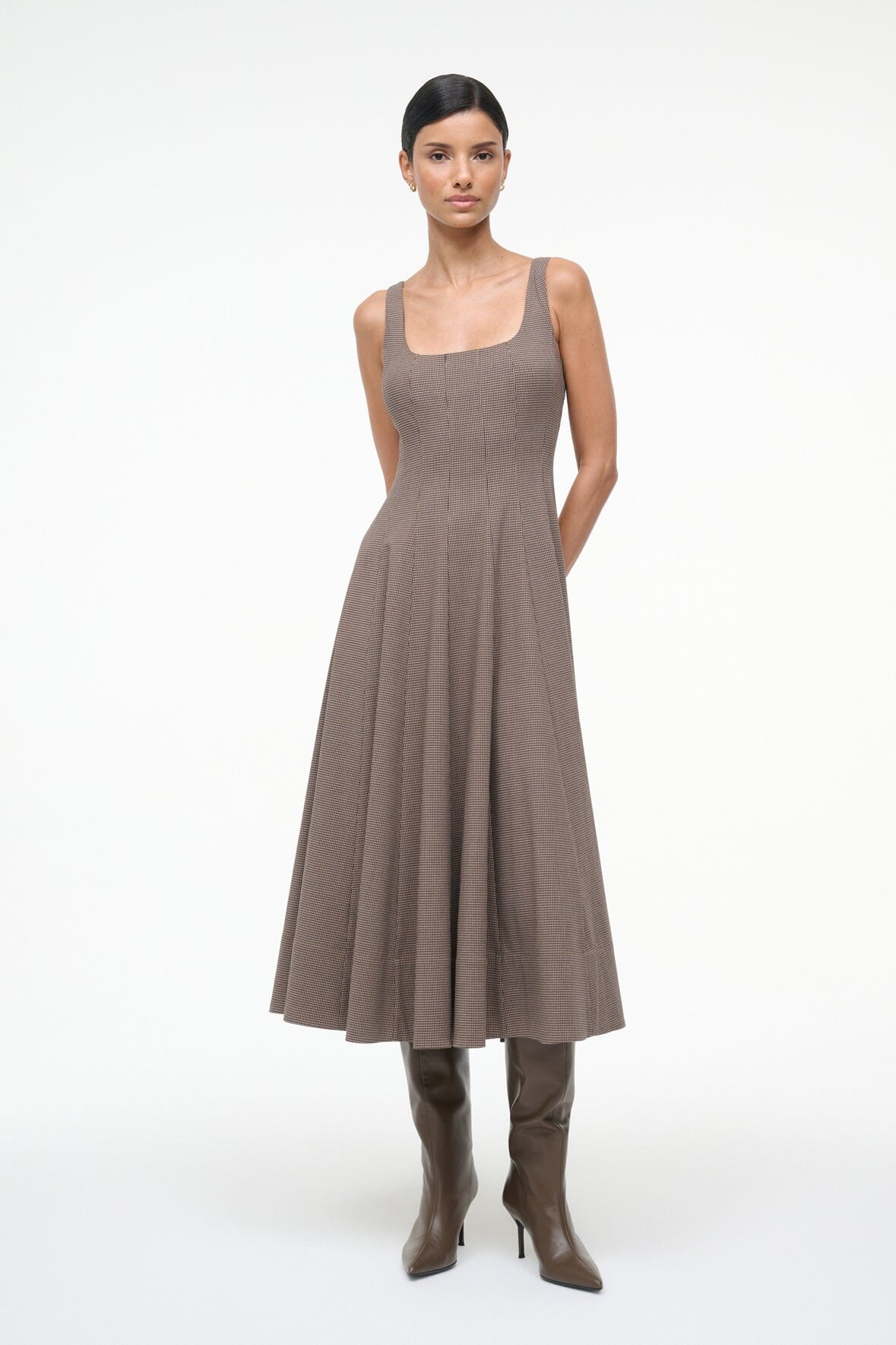 WELLS DRESS HOUNDSTOOTH - STAUD near me
