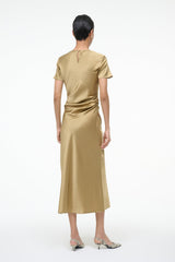 MARCEL SILK DRESS ANTIQUE - STAUD sale
