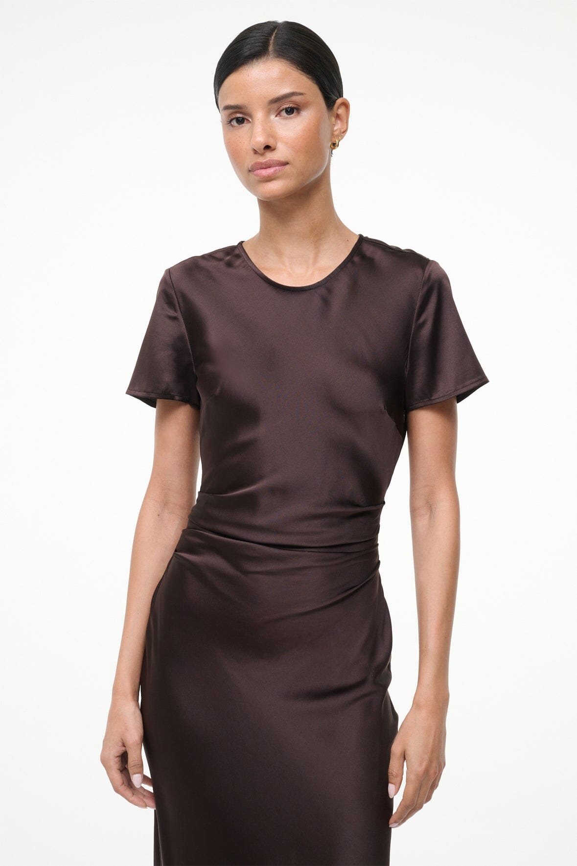 MARCEL SILK DRESS EARTH - STAUD near me