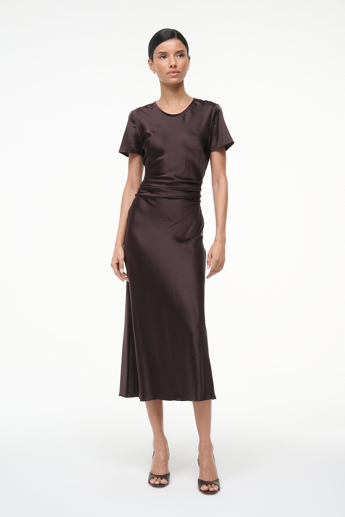 MARCEL SILK DRESS EARTH - STAUD near me