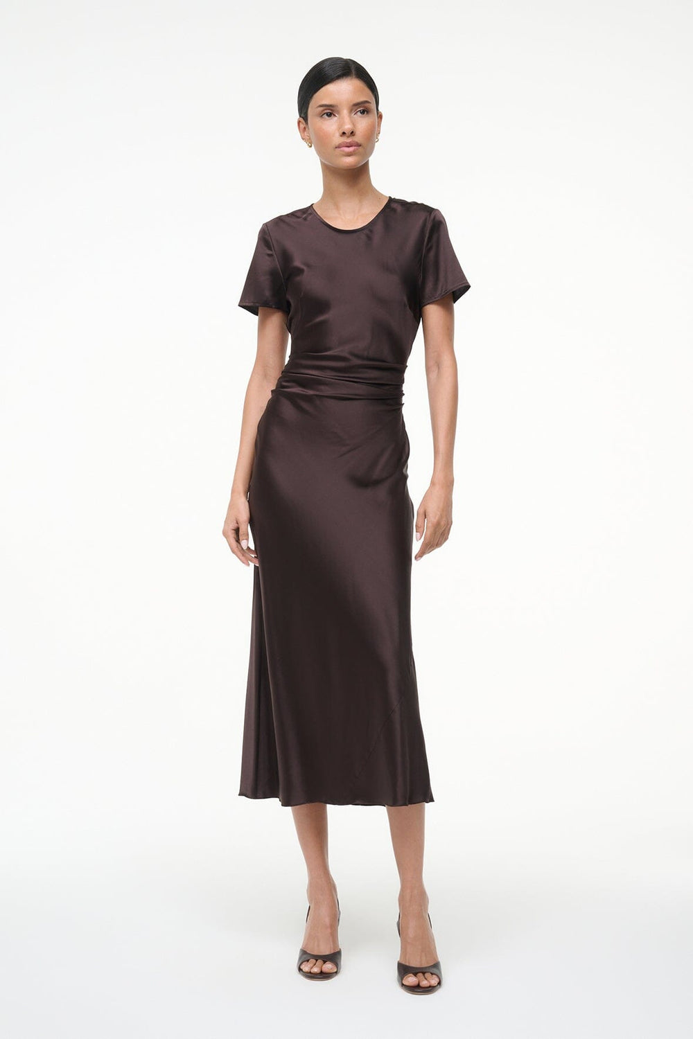 MARCEL SILK DRESS EARTH - STAUD near me