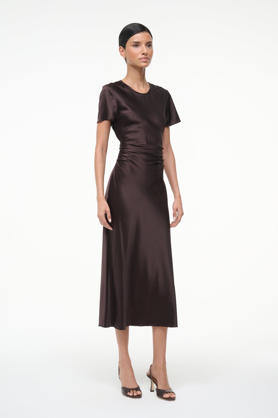 MARCEL SILK DRESS EARTH - STAUD near me
