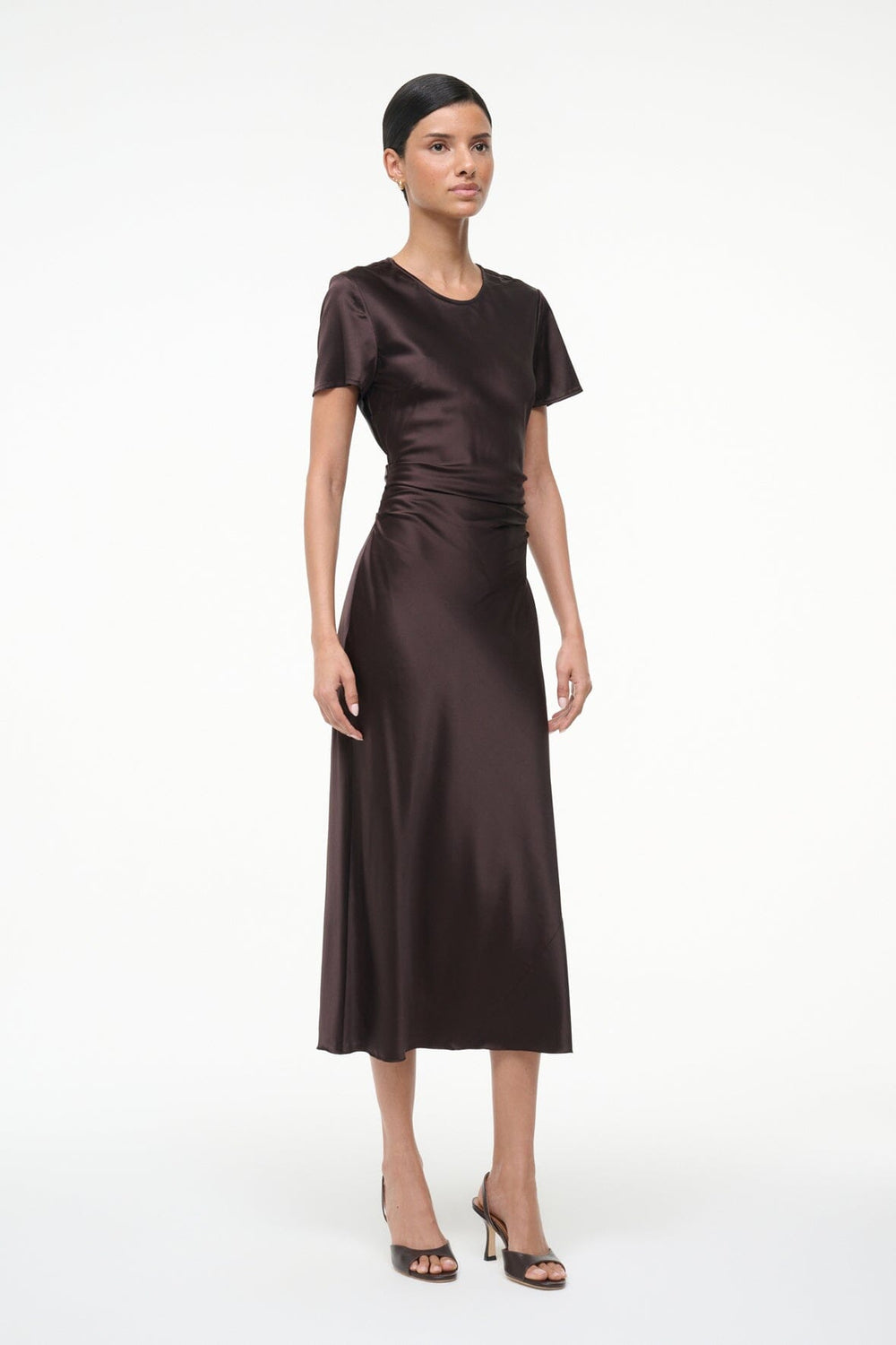 MARCEL SILK DRESS EARTH - STAUD near me